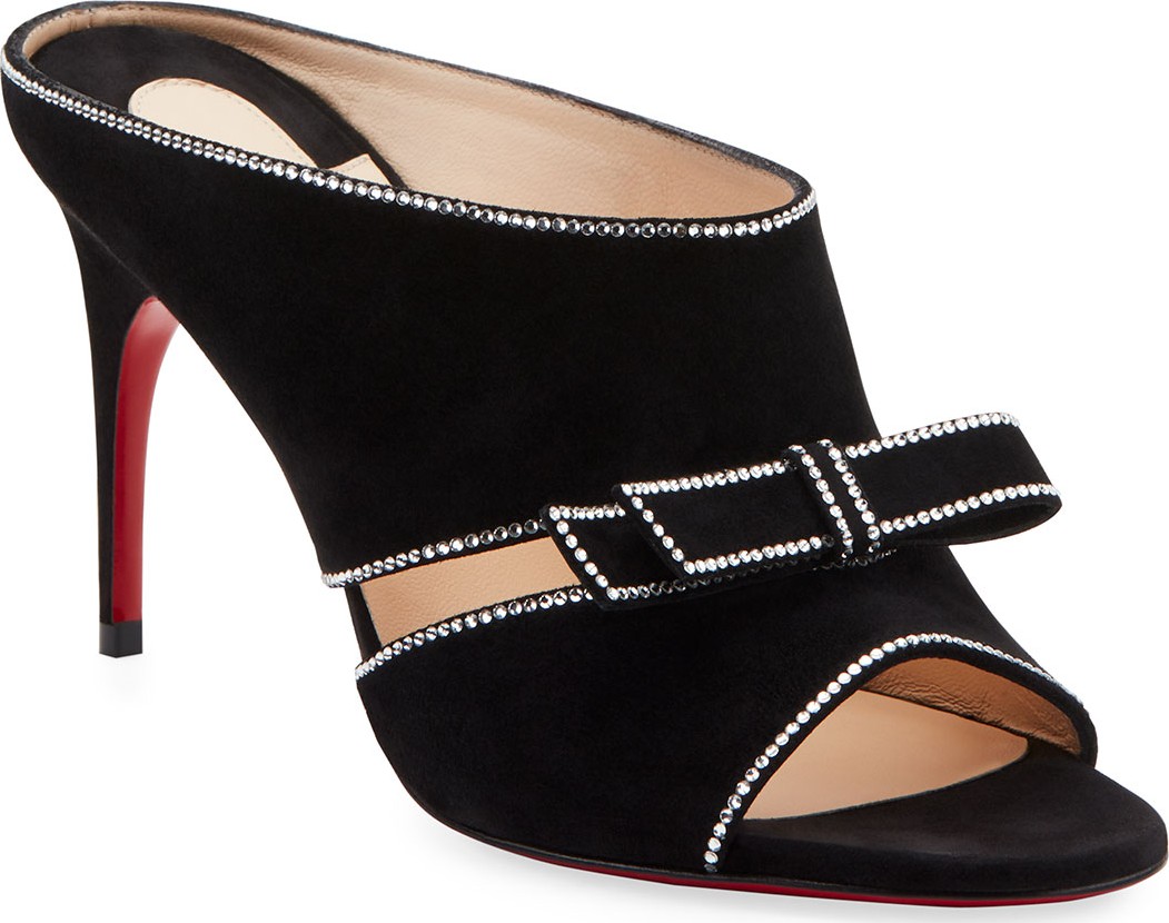 Christian Louboutin Cruisy Crystal Red Sole Mules