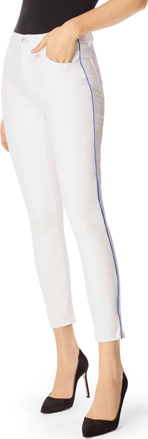 J BRAND Alana High-Rise Cropped Skinny Jeans w/ Piping