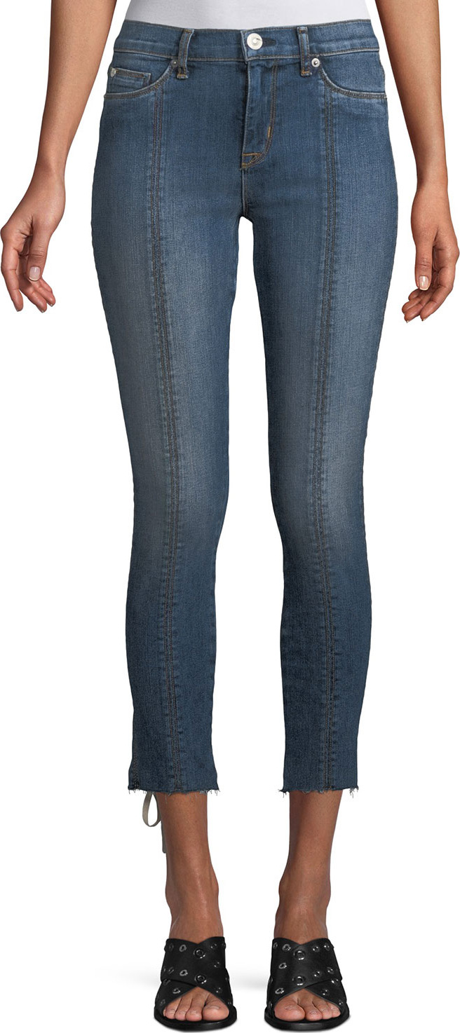 Hudson Nico Super Skinny Lace-Up Cropped Jeans