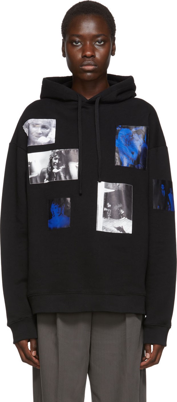 Raf Simons Black Patch Picture Hoodie