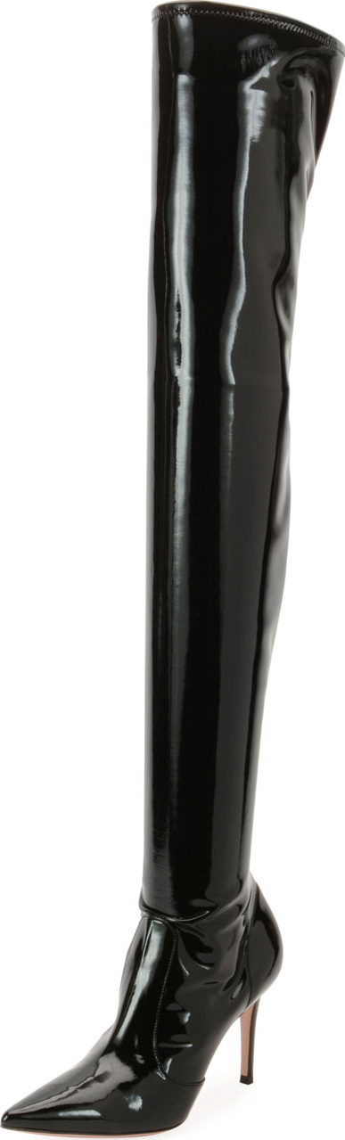 Gianvito Rossi Shiny Vinyl Over-The-Knee Boots