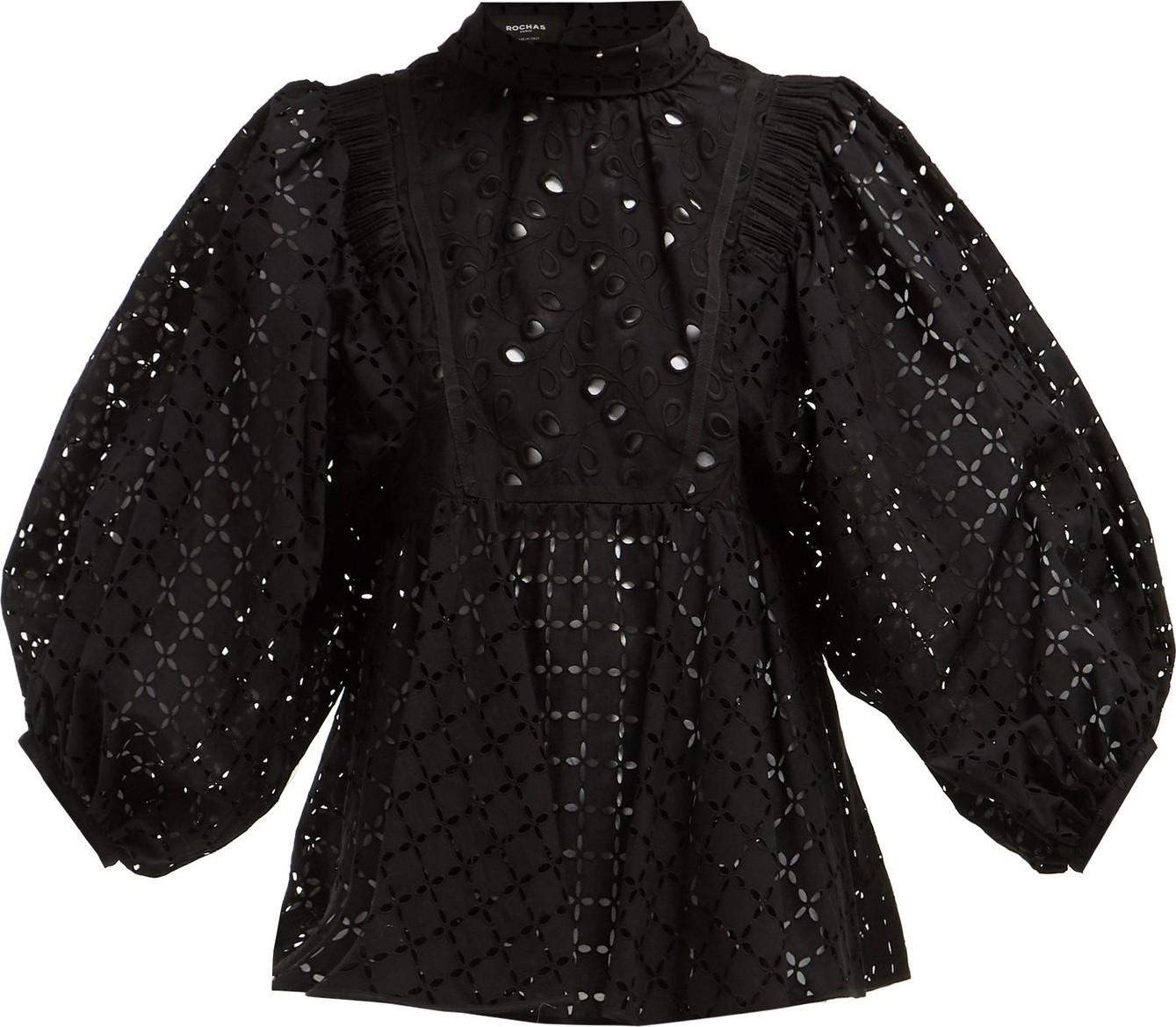 ROCHAS Oriana tie-neck sangallo-lace blouse