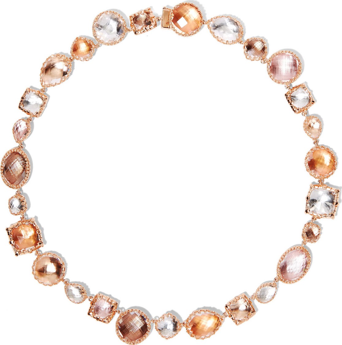 Larkspur & Hawk Sadie Large Riviere Necklace in Multi-Peach
