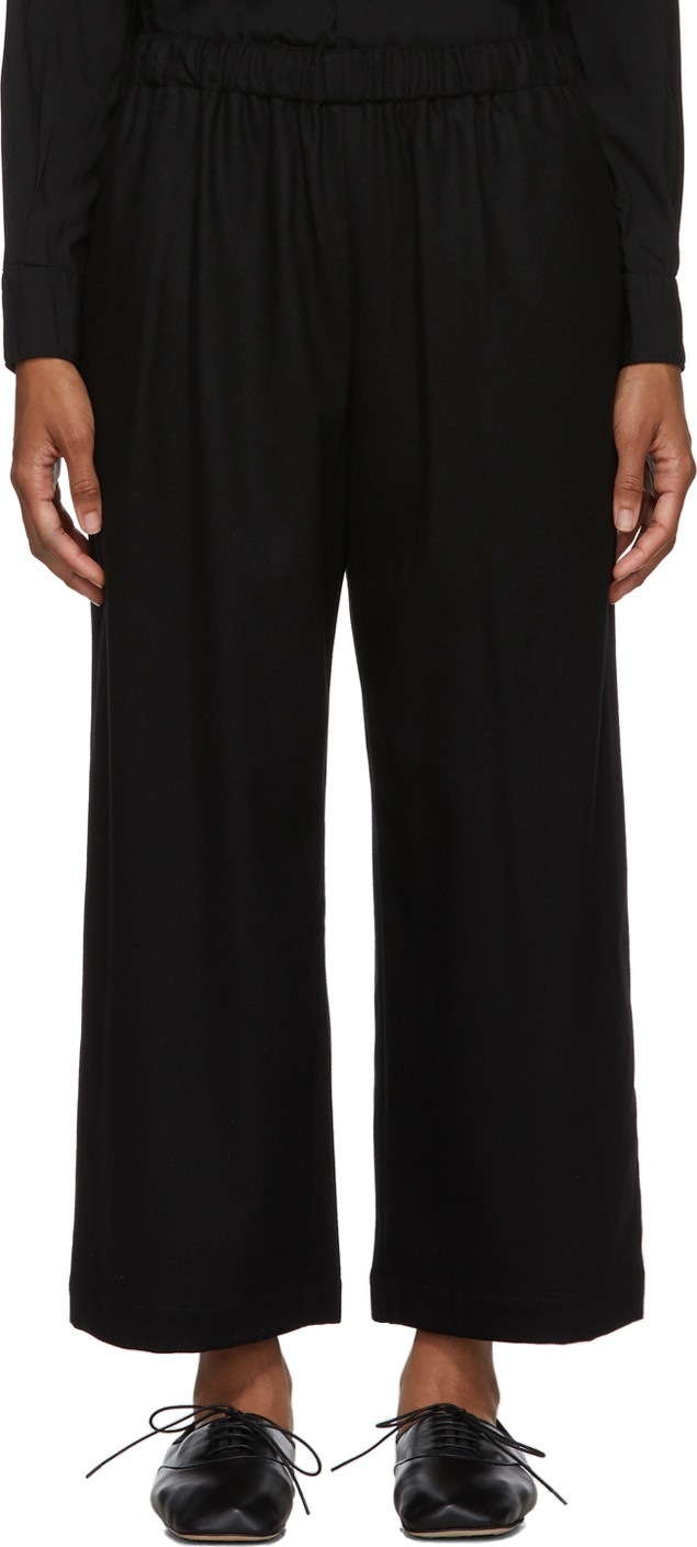 Comme Des Garçons Comme Des Garçons Black Wool Flannel Trousers