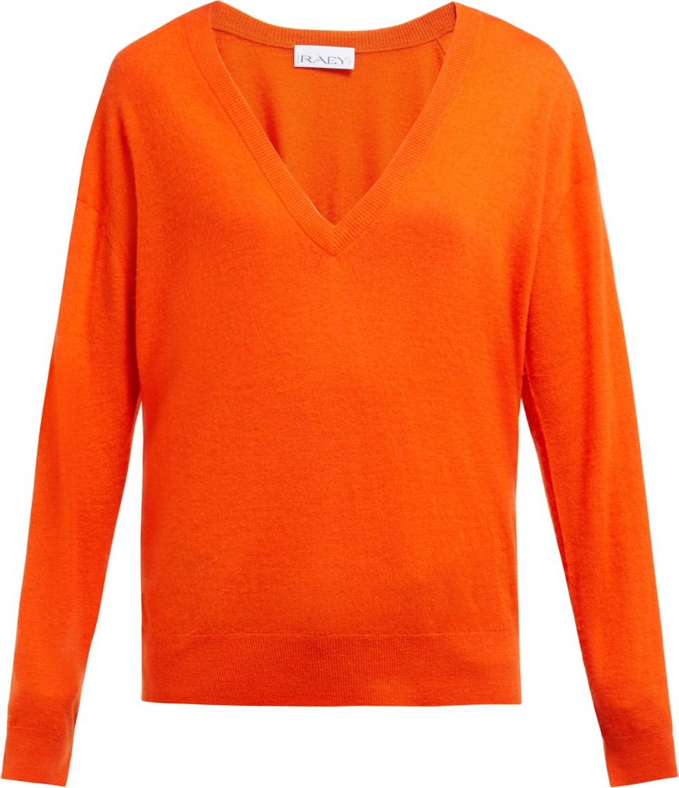 Raey V-neck fine-knit cashmere sweater