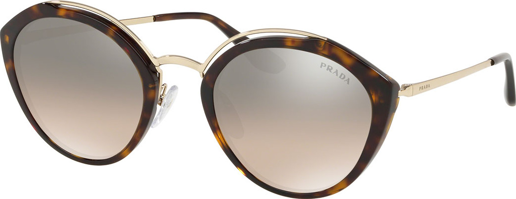 Prada Round Mirrored Acetate & Metal Sunglasses