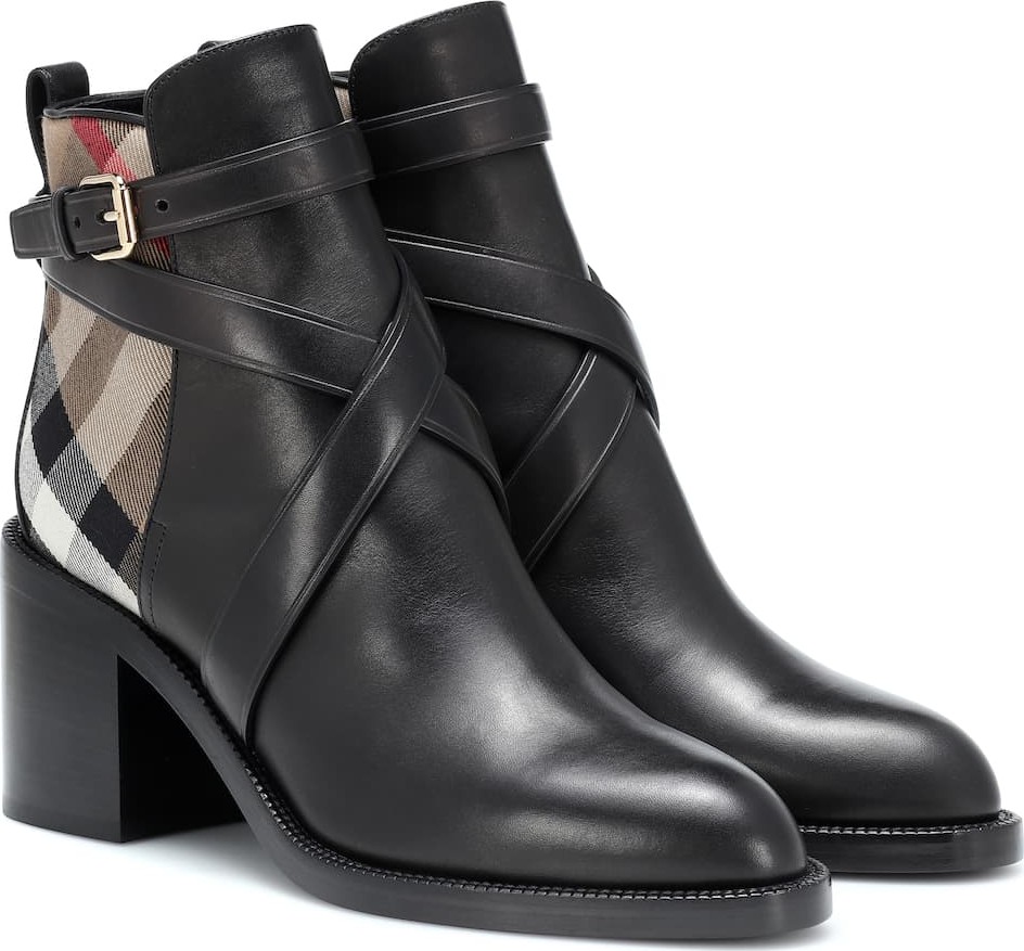 Burberry London England Leather ankle boots
