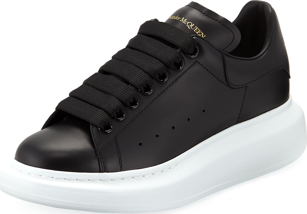 Alexander McQueen Pelle Low-Top Platform Sneakers