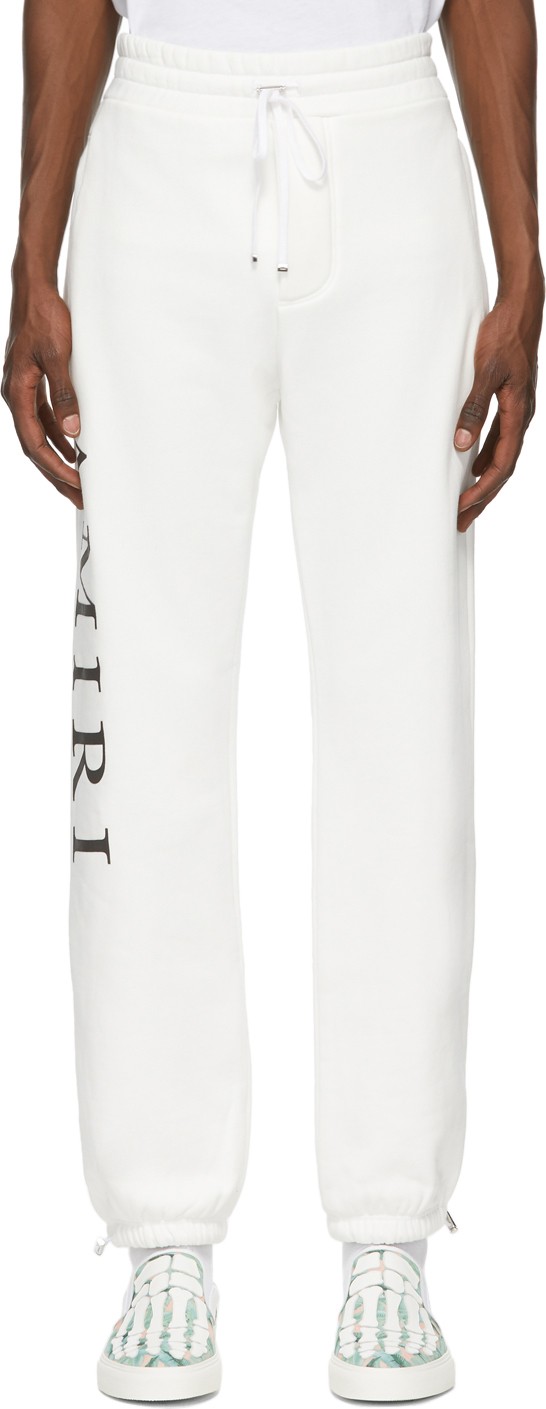 Amiri White Large Logo Lounge Pants