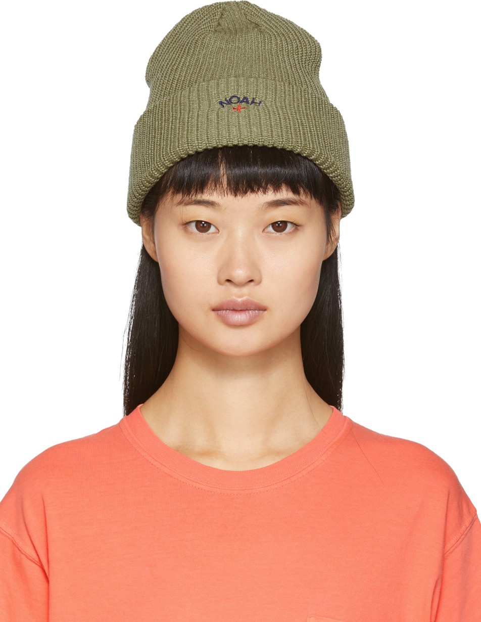 Noah NYC Green Core Logo Beanie