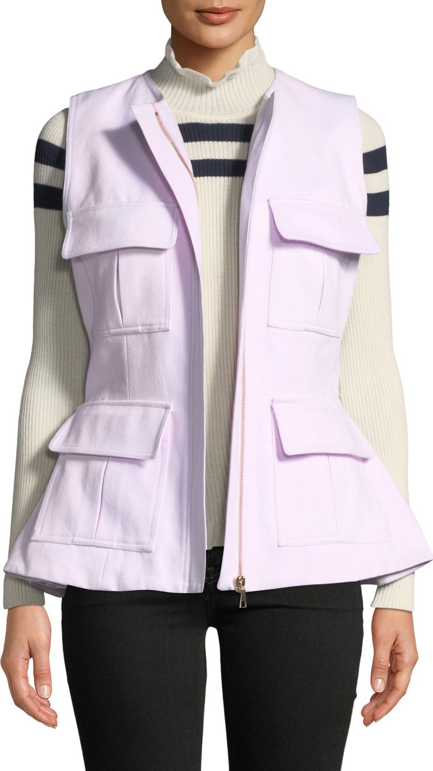 Maggie Marilyn So Glad We Made It Zip-Front Peplum Utility Vest