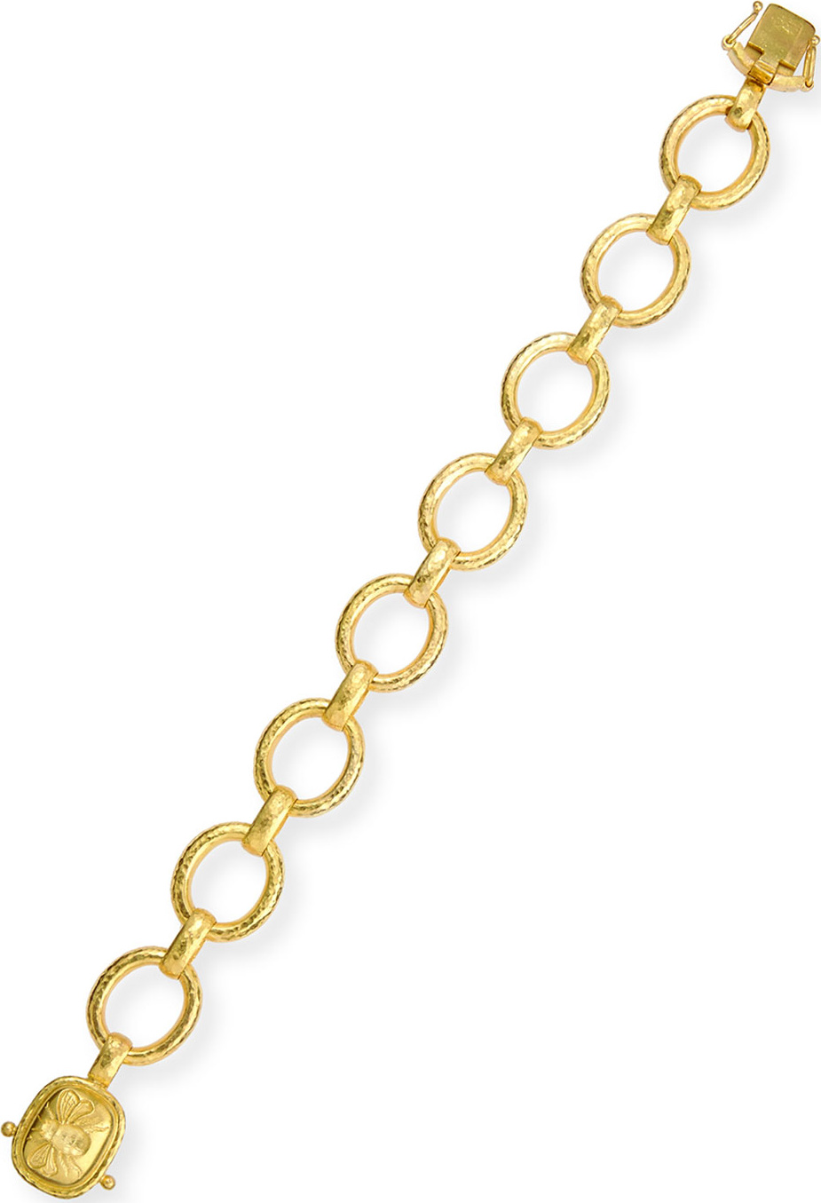 Elizabeth Locke 19k Gold Link Bracelet with Fat Bee Clasp