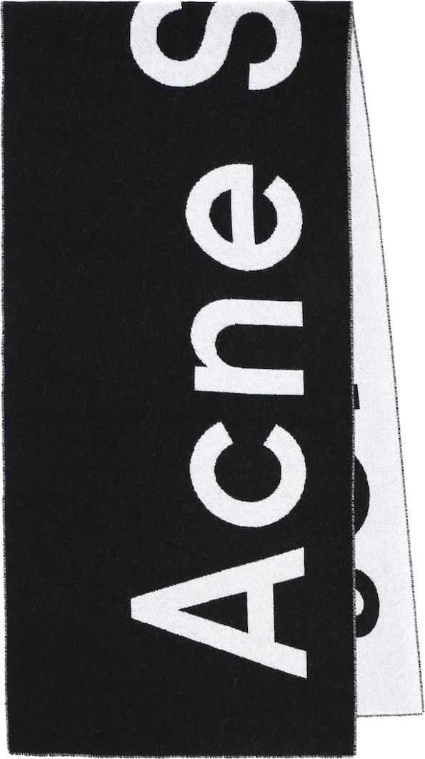 Acne Studios Logo wool-blend scarf