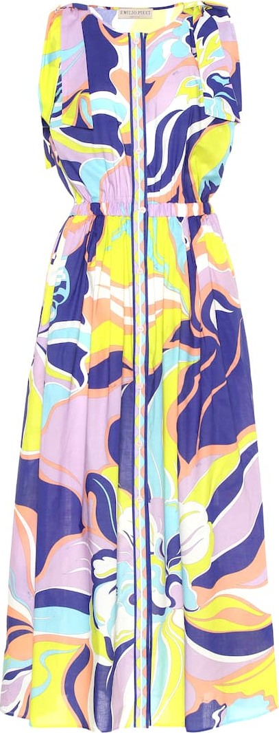 Emilio Pucci Printed cotton maxi dress