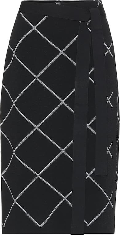 Proenza Schouler Checked jacquard wrap skirt