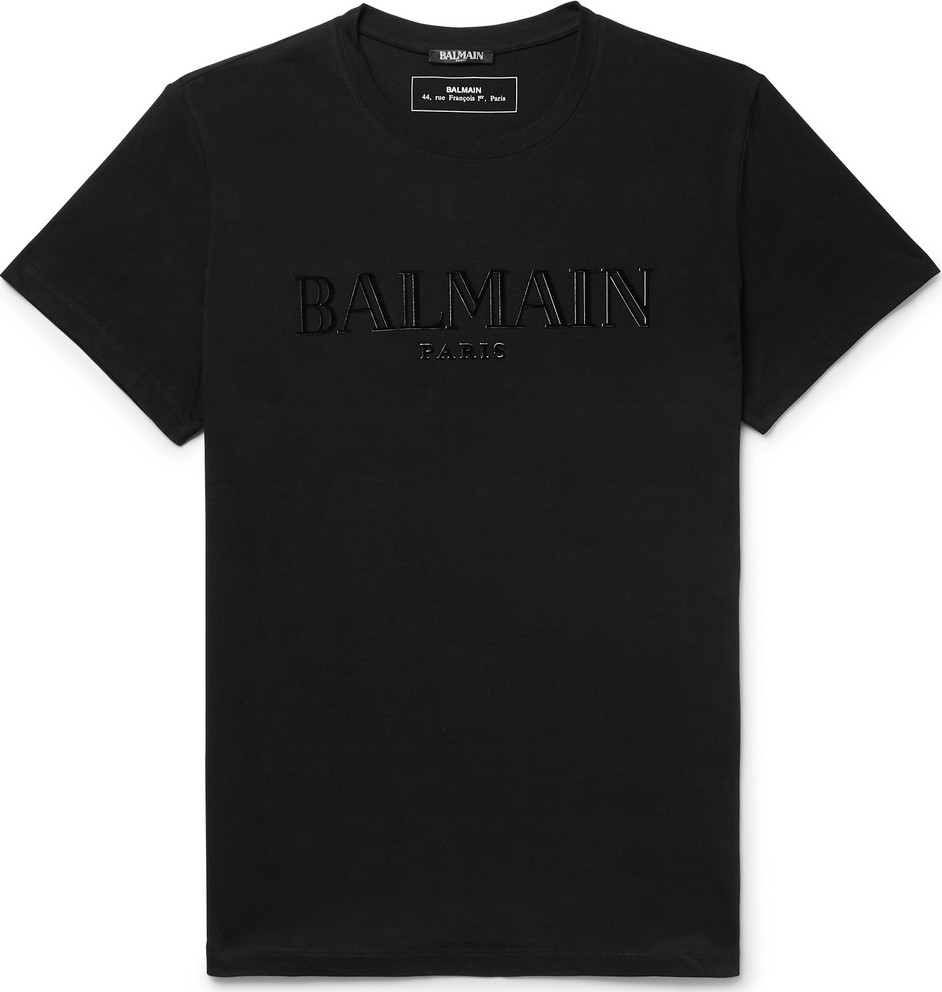 Balmain Logo-Appliquéd Cotton-Jersey T-Shirt