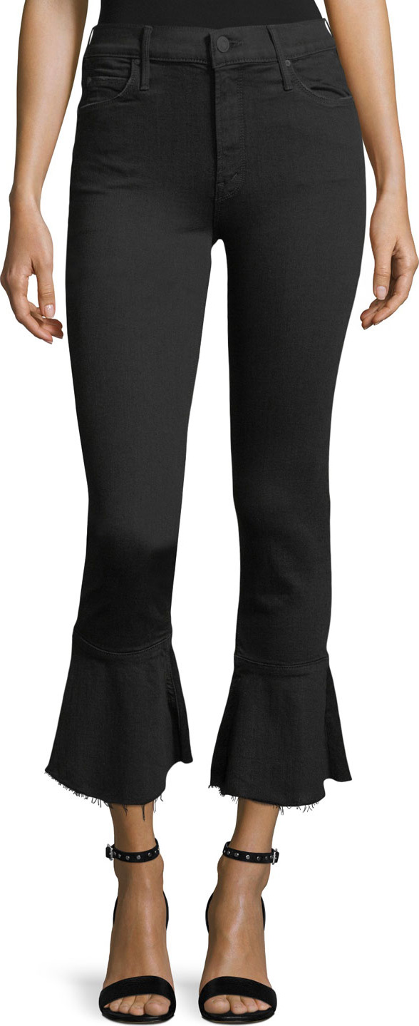 MOTHER Cha Cha Cropped Bell Flare Jeans