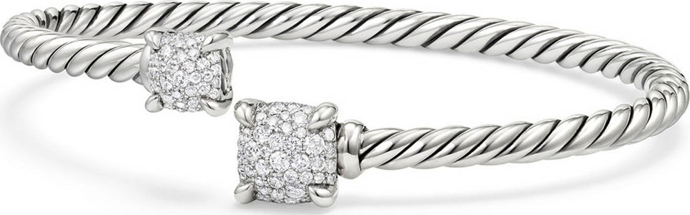 David Yurman Châtelaine Pave Diamond Bypass Bracelet