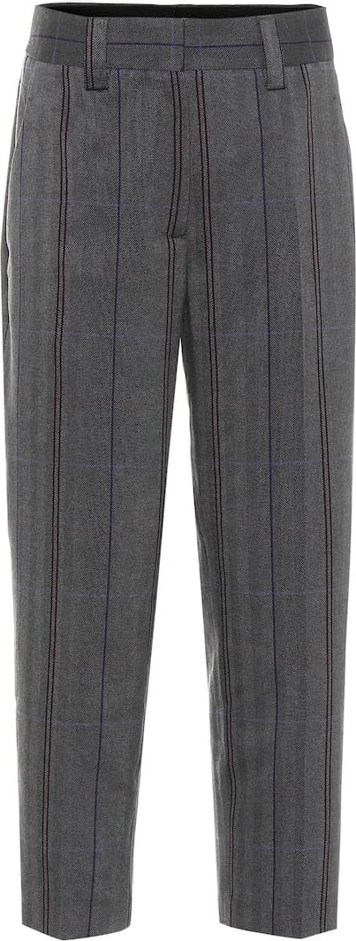 Acne Studios Striped wool and cotton pants