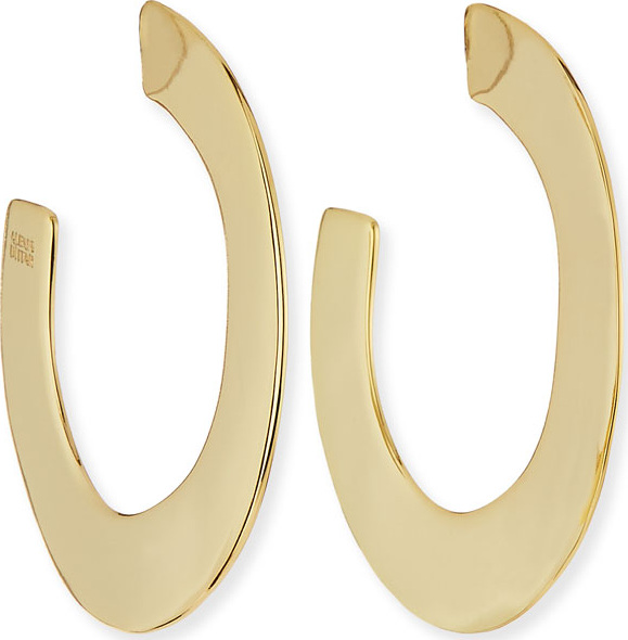 Alexis Bittar Enlarged Liquid Metal Orbit Hoop Earrings