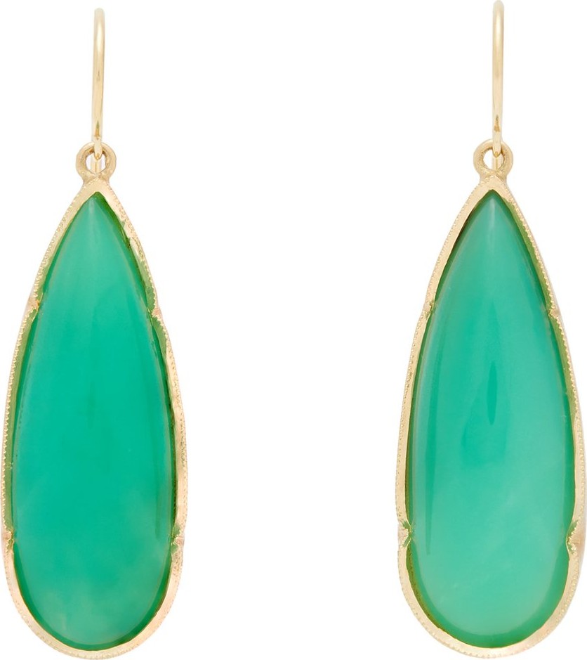 Irene Neuwirth Chrysoprase & 18kt gold drop earrings