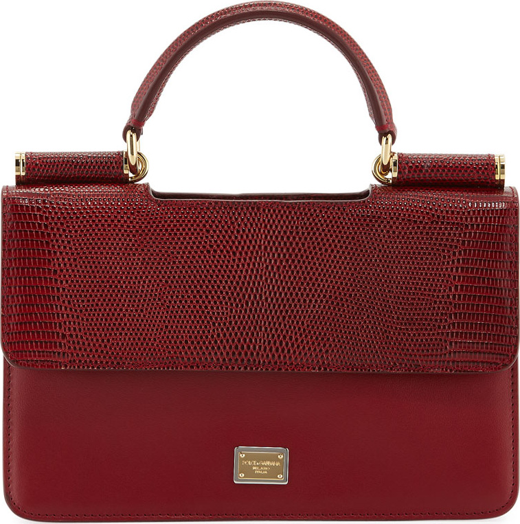 Dolce & Gabbana Micro Stamped Iguana Top-Handle Bag