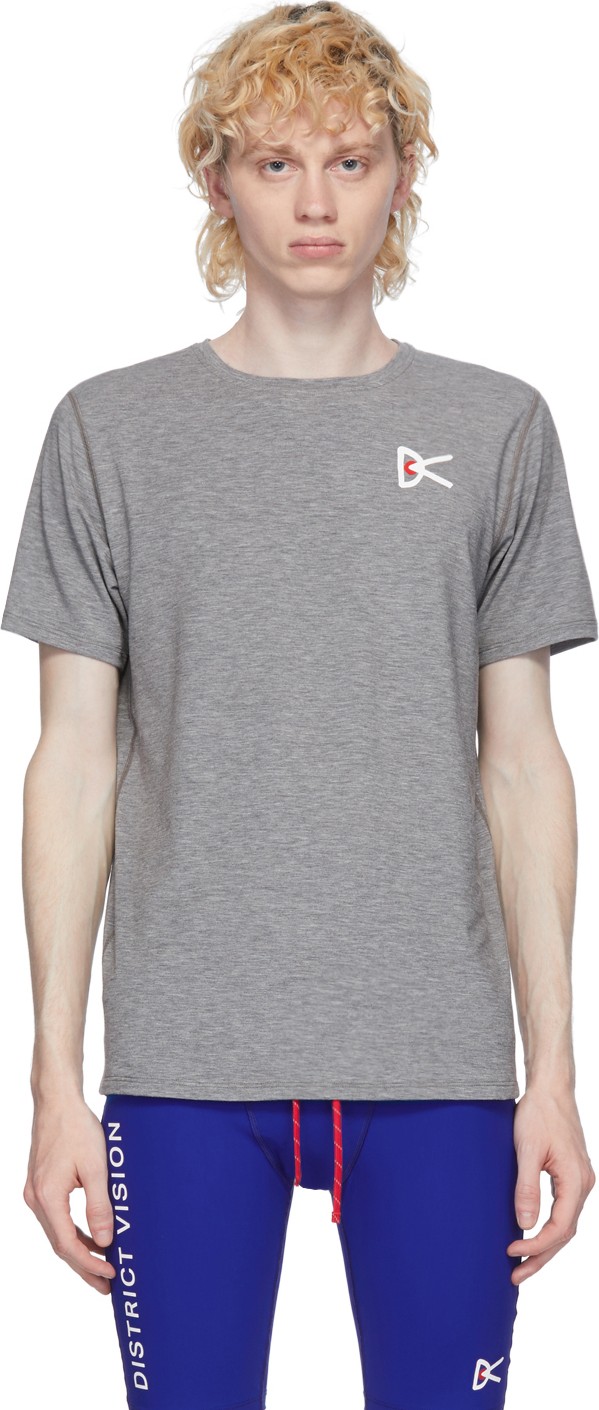District Vision Grey Tadasana Mountain T-Shirt
