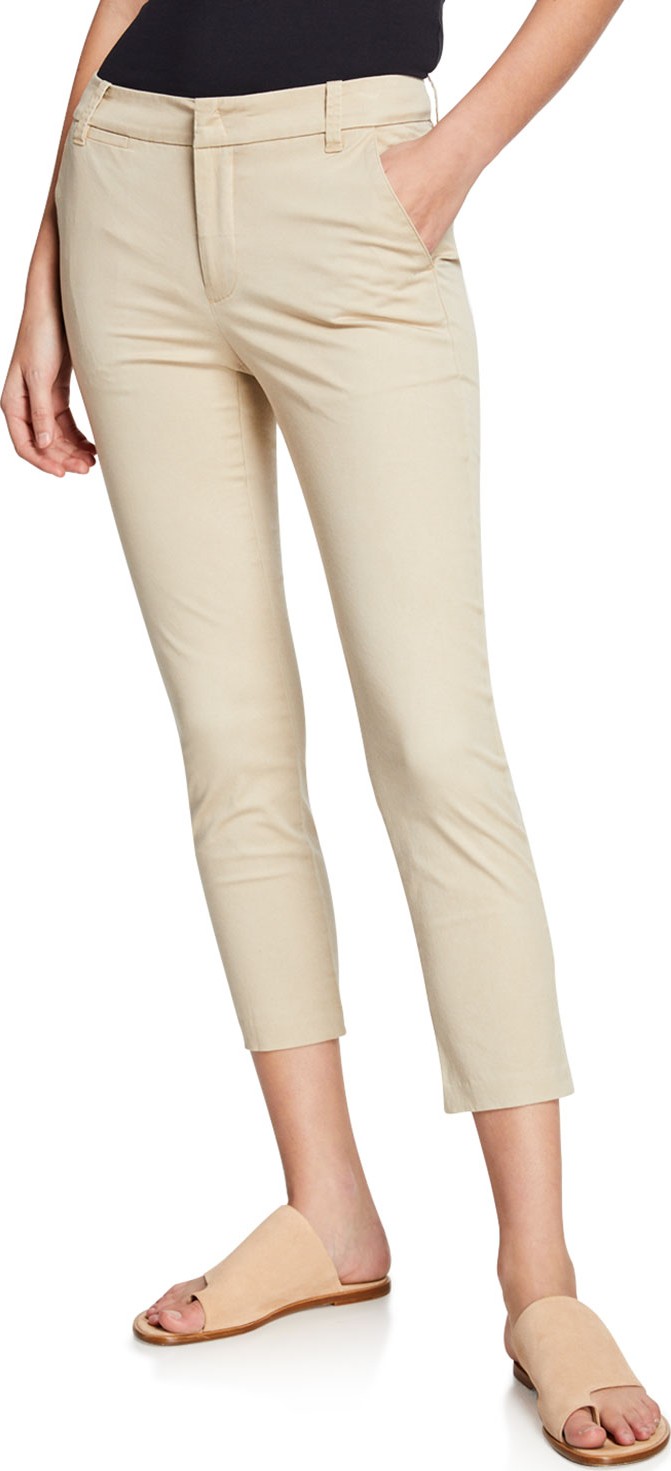 Vince Straight-Leg Cropped Chino Pants