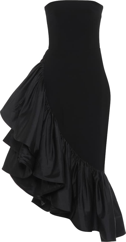 Rasario Off-the-shoulder silk-blend dress