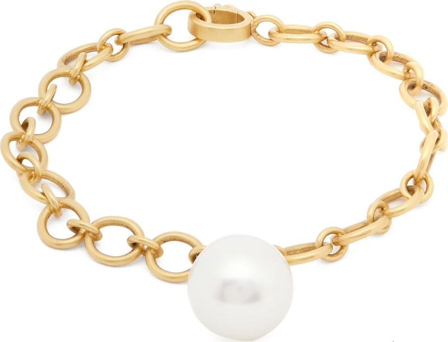 Irene Neuwirth South Sea pearl & 18kt gold link bracelet