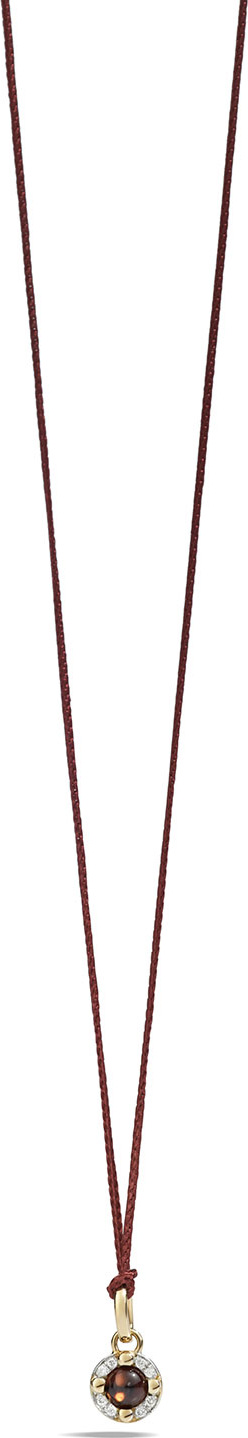 Pomellato M'ama Non M'ama Pendant Necklace in Rose Gold with Garnet & Diamonds