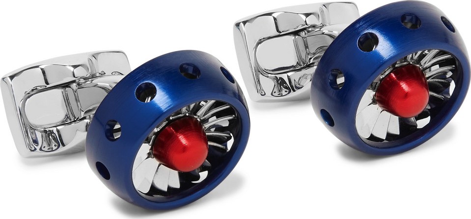Deakin & Francis RAF Jet Turbine Engine Aluminium Cufflinks