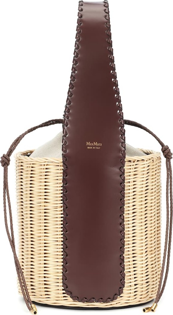Max Mara Aisha straw basket bag
