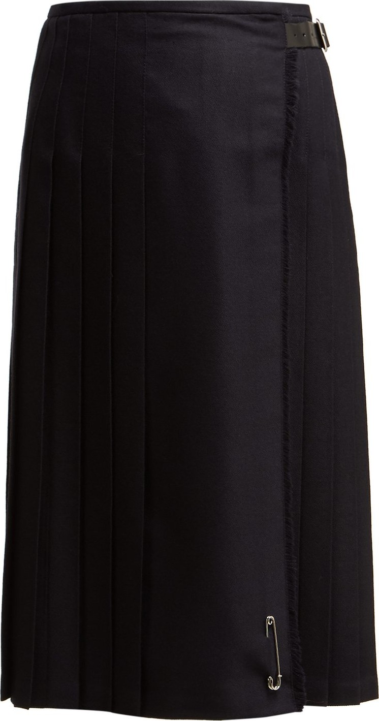 Le Kilt Lisa high-rise pleated wool kilt