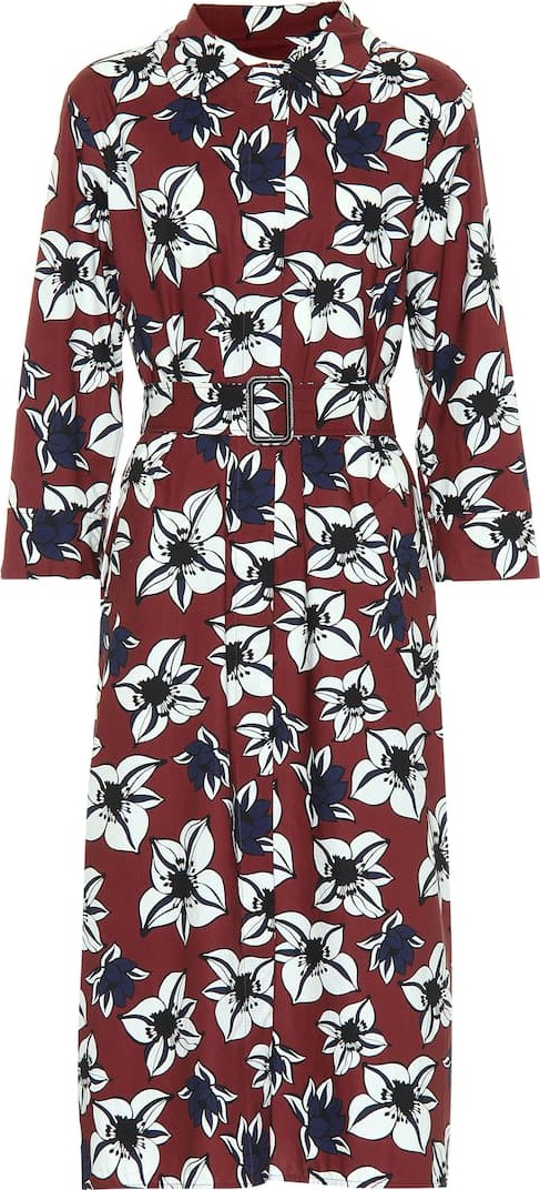 Max Mara Agi florla cotton midi dress