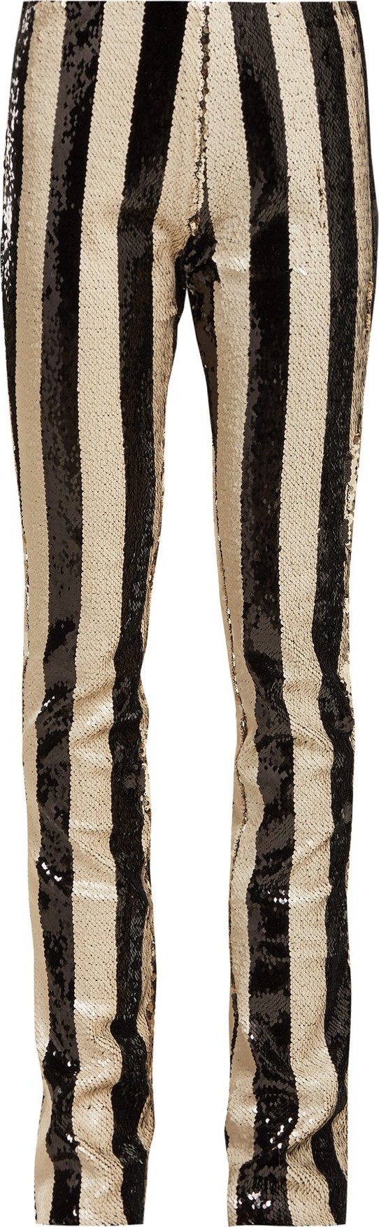 Marques'Almeida Striped sequin kick-flare trousers