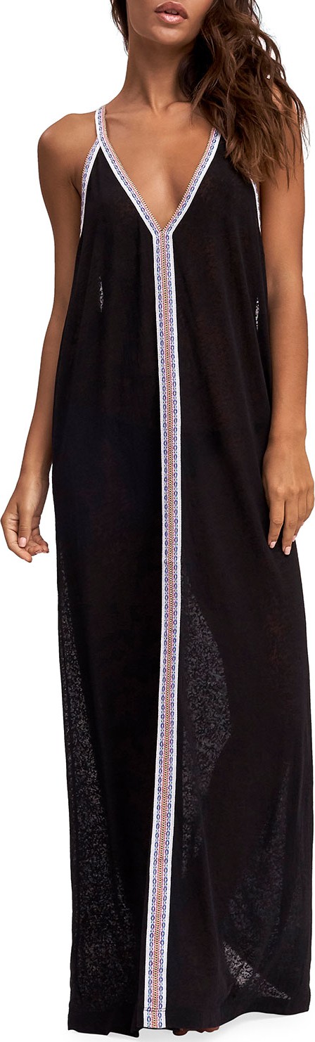 Pitusa Inca V-Neck Maxi-Length Coverup Sundress