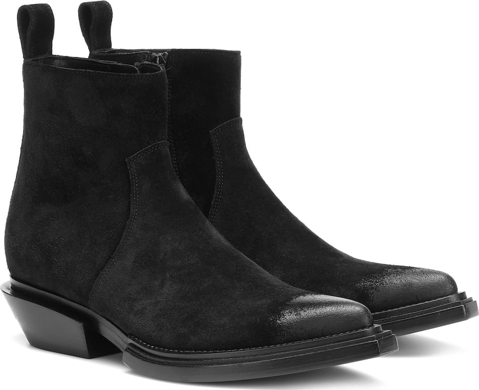 Balenciaga Santiag suede ankle boots