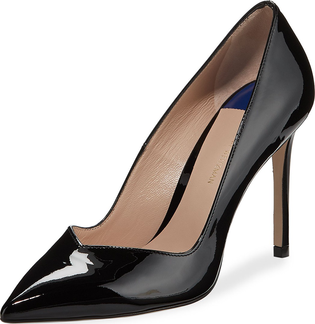 Stuart Weitzman Anny Patent Leather Pointed Pumps