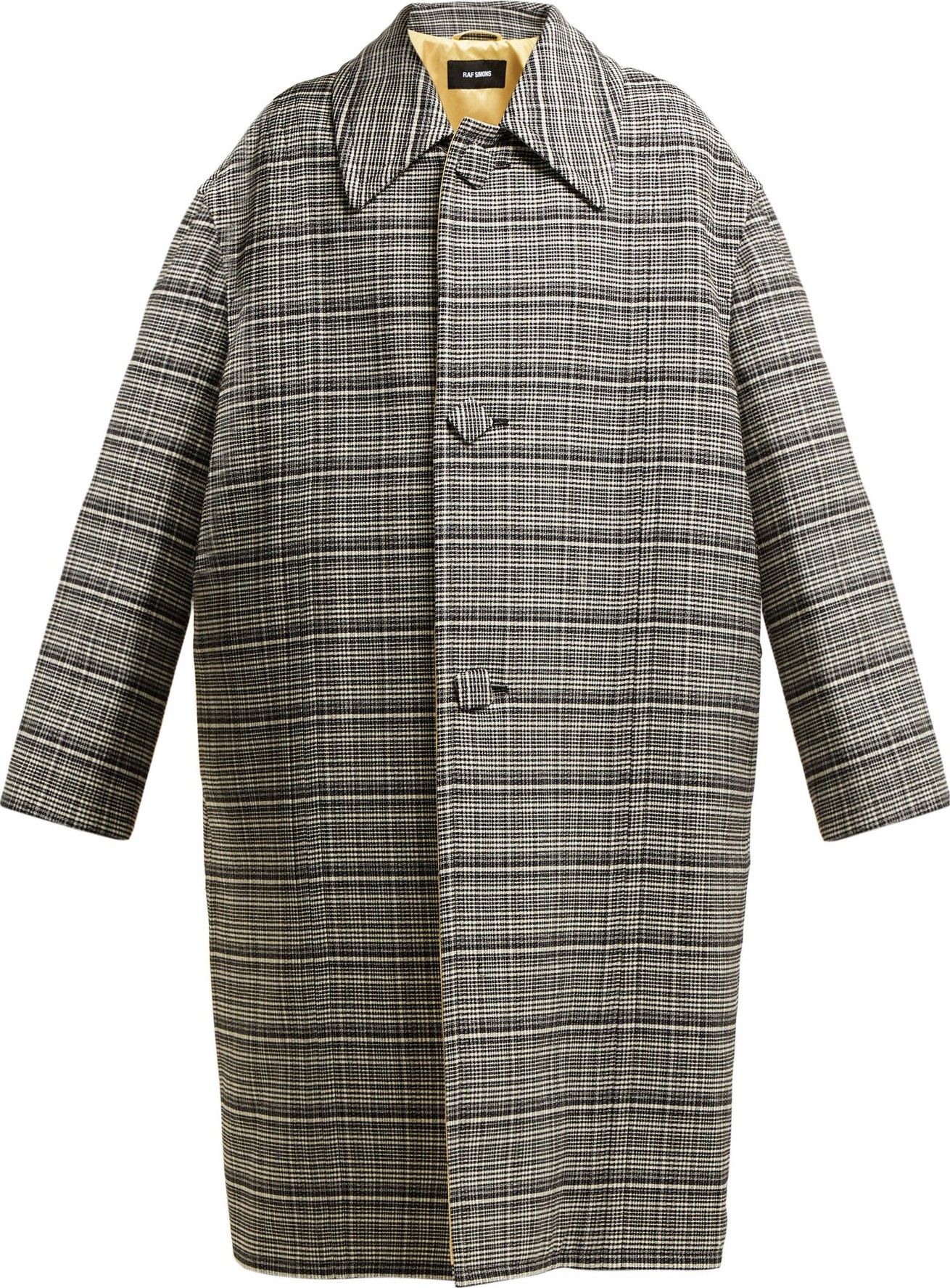 Raf Simons Single-breasted checked coat