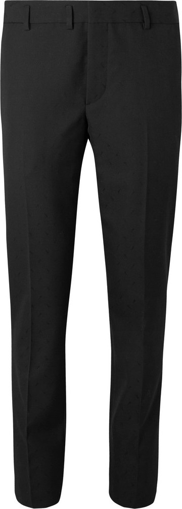 Saint Laurent Black Slim-Fit Virgin Wool-Jacquard Suit Trousers
