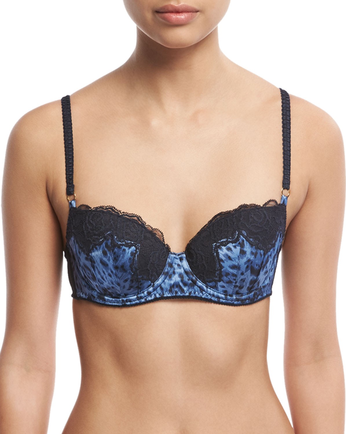 Stella McCartney Ellie Leaping Polka-Dot Contour Balconette Bra