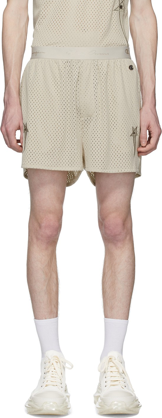 Rick Owens Off-White Champion Edition Mesh Dolphin Boxer Shorts