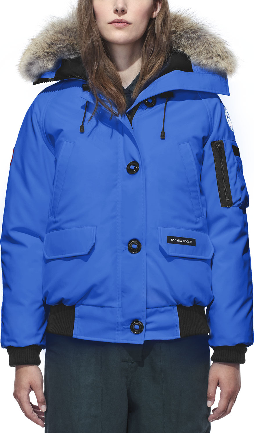 Canada Goose Chilliwack PBI Bomber Coat with Fur Hood