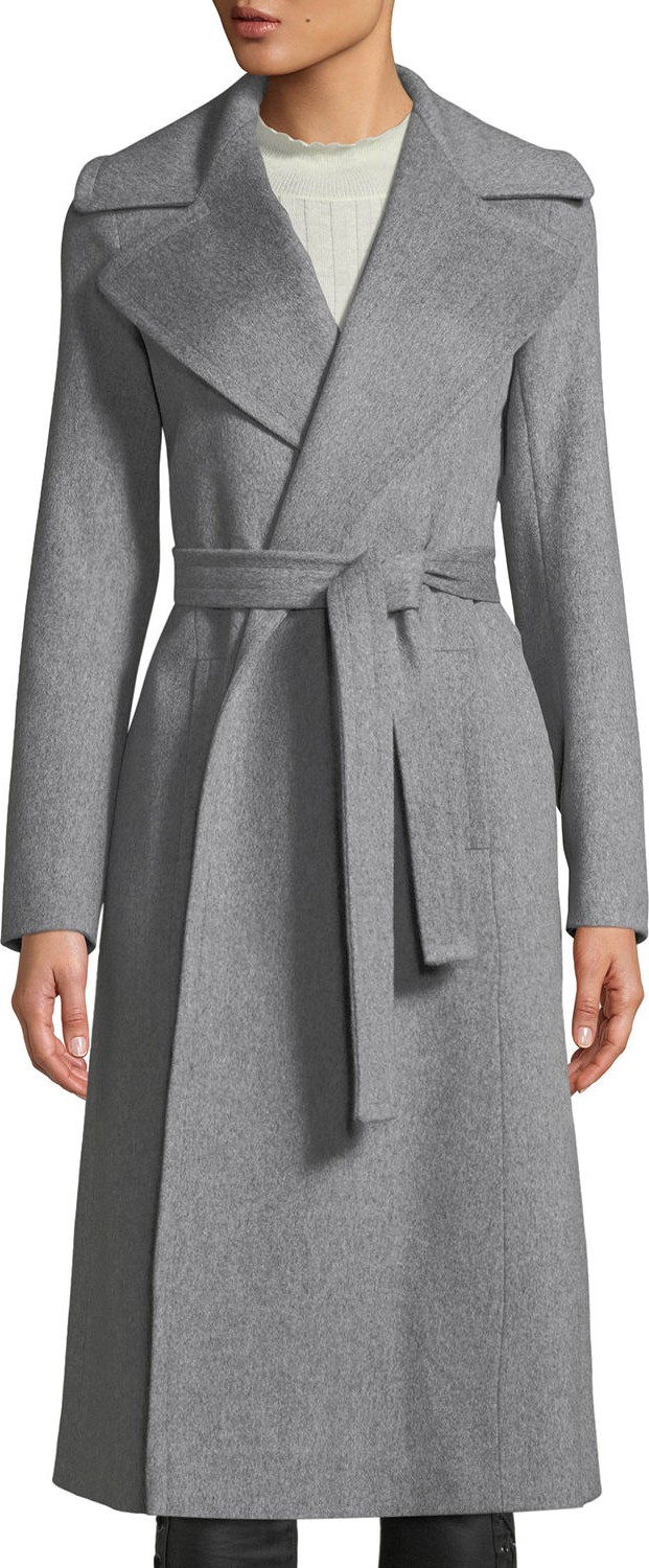 Fleurette Maxi Wrap Wool Coat