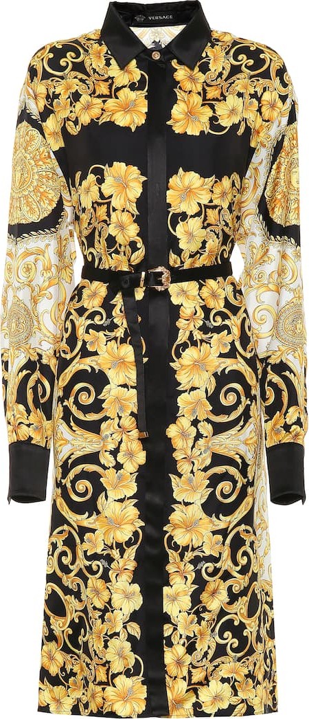 Versace Printed silk dress