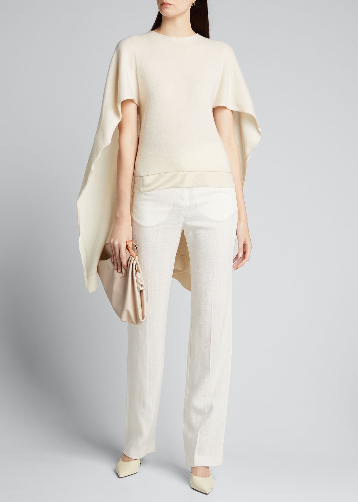 Lafayette 148 New York Cashmere Draped-Back Pullover Lafayette 148 New York Cashmere Draped-Back Pullover