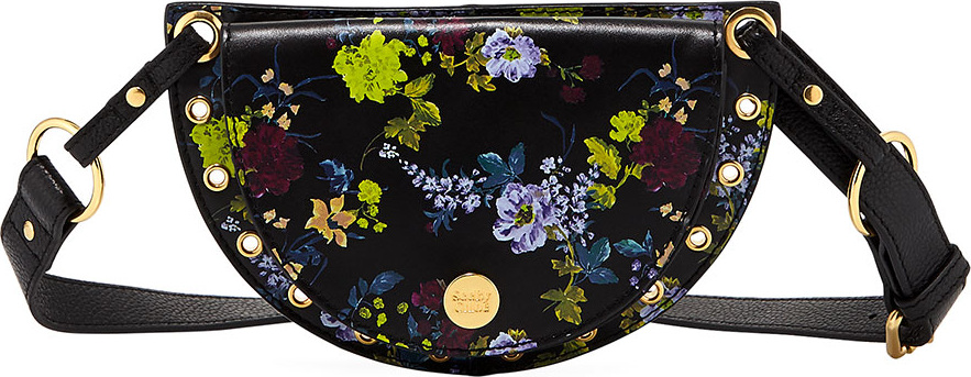 See By Chloé Kriss Floral-Print Leather Belt Bag/Fanny Pack