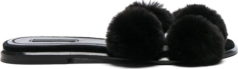 Alexander Wang Ava Rabbit Fur Sandals