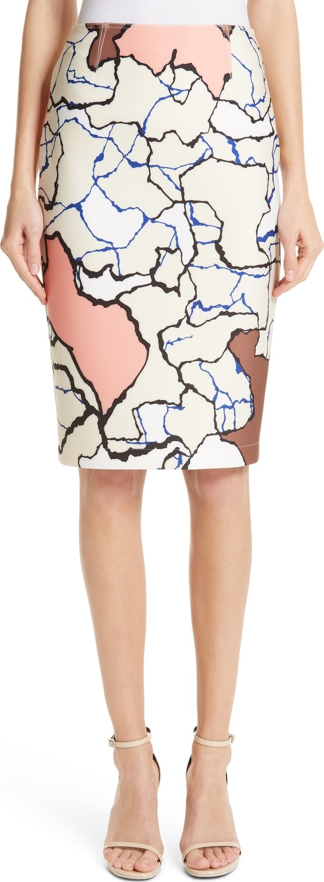 Yigal Azrouel Terrazzo Print Scuba Skirt